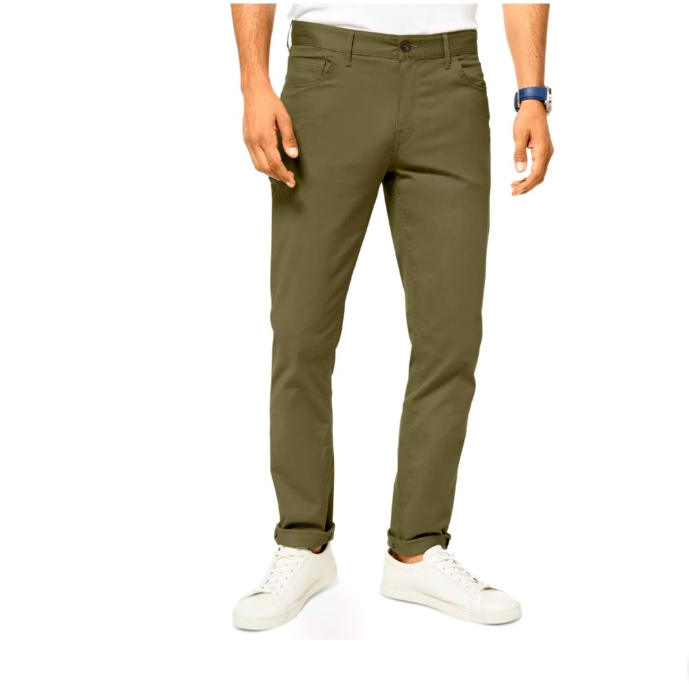 Michael Kors Men’s slim fit stretch olive Green Casual pants NWT 33 W